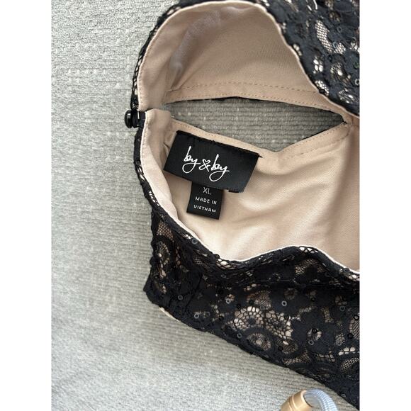 Vitg Sheer Lace Whimsygoth Fairy Goth Top Sequin Floral Applique Sleeveless XL - Picture 6 of 10